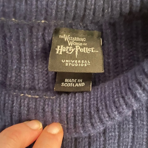 HARRY POTTER Ravenclaw House Quidditch Striped Preppy Wool Sweater - Picture 6 of 6